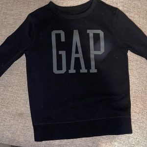 2 gently used Gap sweat shirts, one black and one is yellow